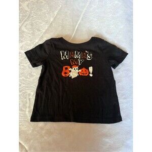 Kids' Halloween Graphic Tee - Black "Mama's My Boo" 2t